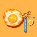 3D Fried Egg AirPods Case with Mini Fork Charm | Cute Foodie Gift