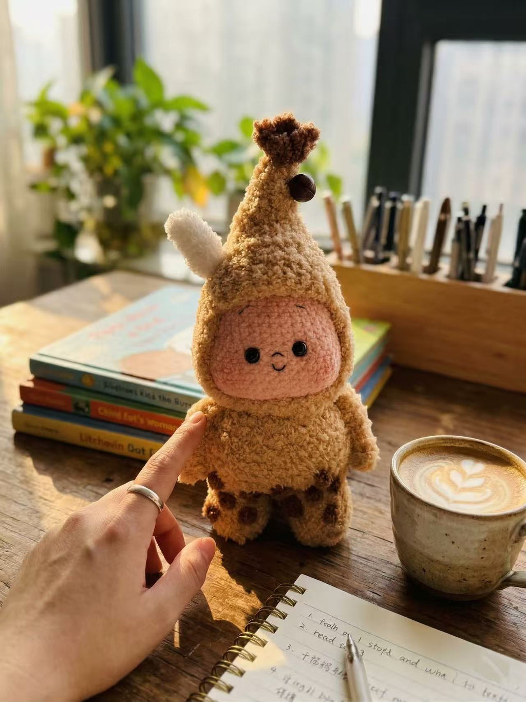 Kawaii Fluffy Crochet Bag Charm, Cute Amigurumi Doll Keychain, Handmade Plush Pendant, Backpack Accessory Gift for Her