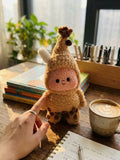 Kawaii Fluffy Crochet Bag Charm, Cute Amigurumi Doll Keychain, Handmade Plush Pendant, Backpack Accessory Gift for Her