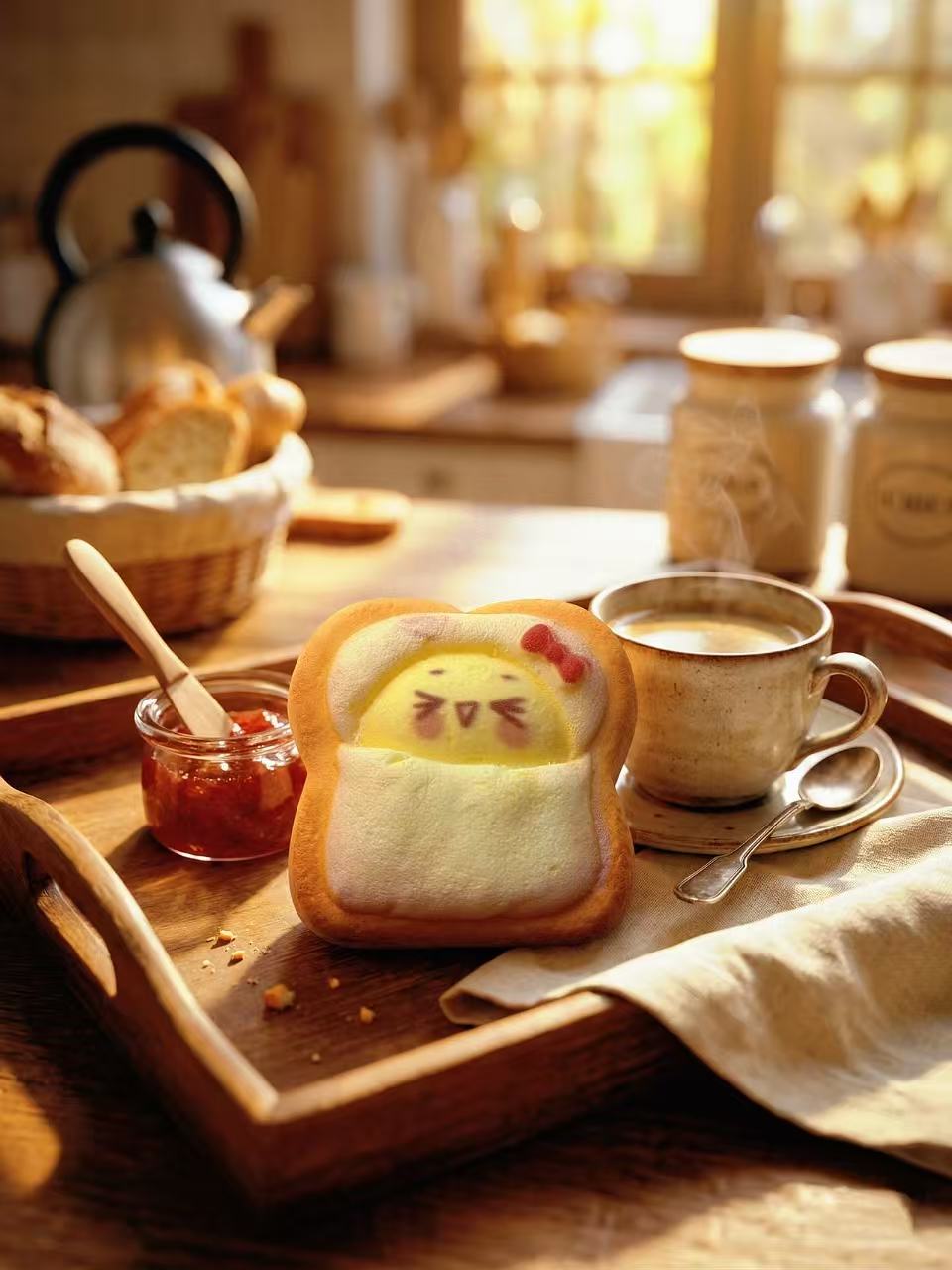 Ultra-Soft "Sleeping Chick" Toast Squishy – Slow Rebound Stress Relief Toy, Kawaii Desk Decor & Gift
